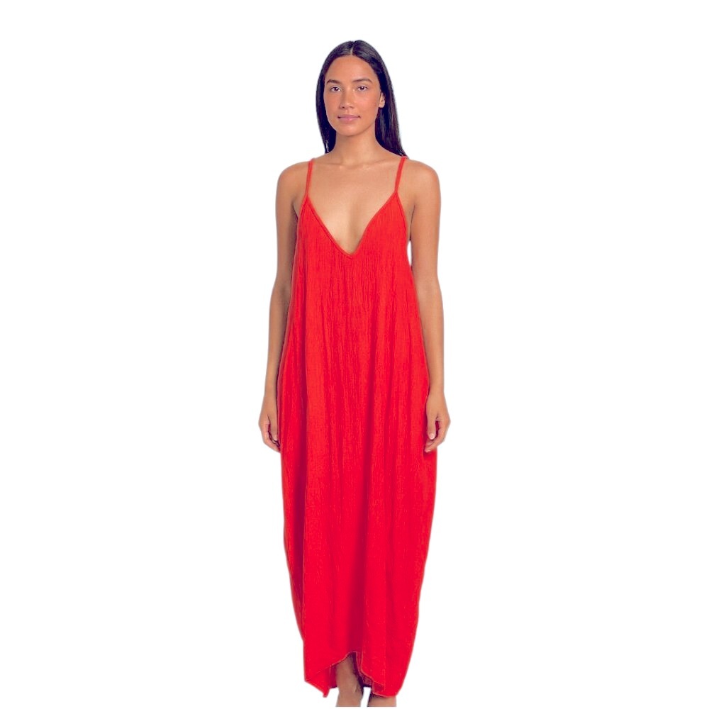 Love Stitch Scarlet Maxi Dress